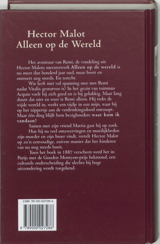 Achterkant van Alleen op de wereld