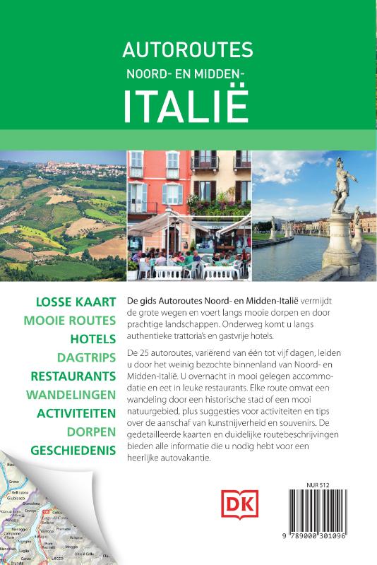 Achterkant van Autoroutes Noord- en Midden-Italië