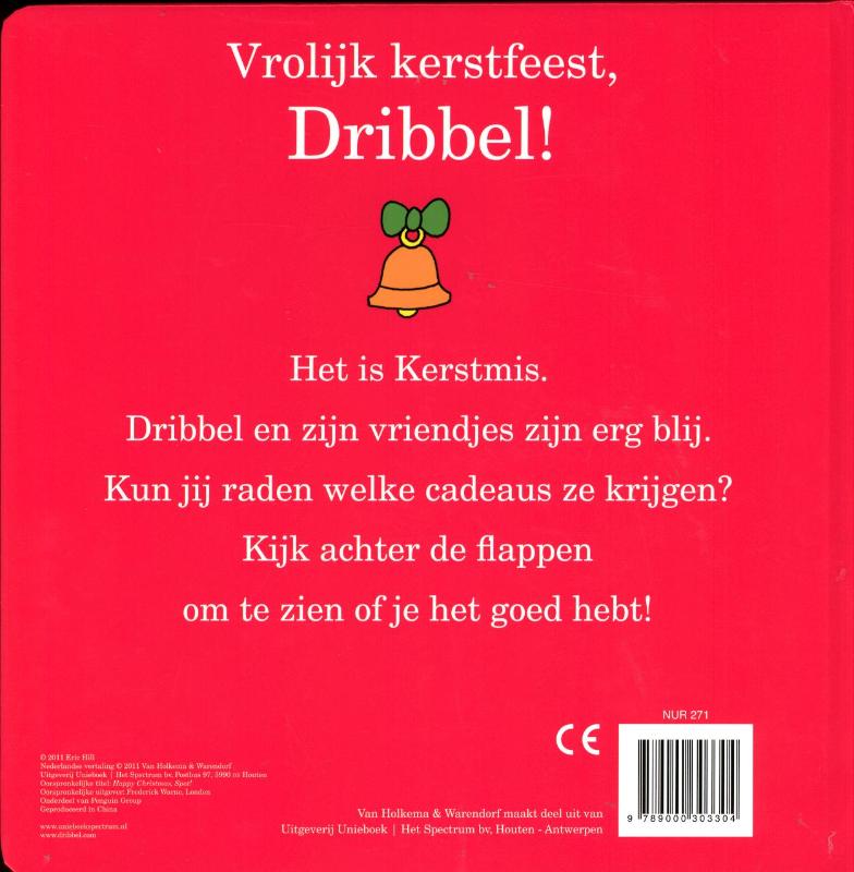 Achterkant van Vrolijk kerstfeest, Dribbel!