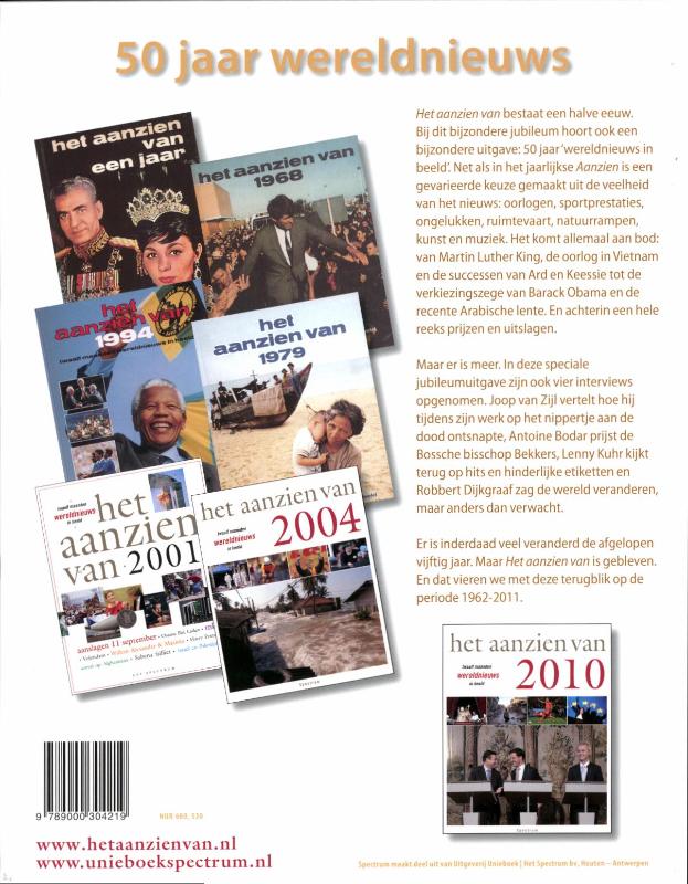 Achterkant van het aanzien van 50 jaar wereldnieuws in beeld