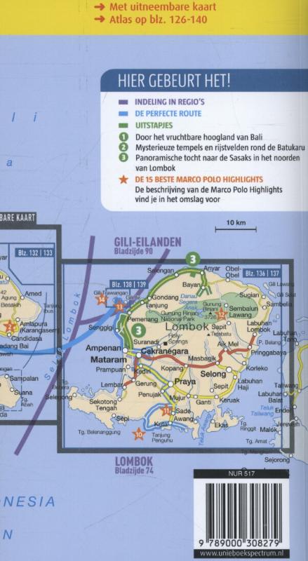 Achterkant van Bali Lombok, Gili-Eilanden