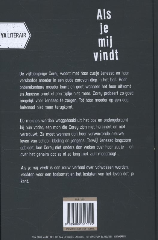 Achterkant van Als je mij vindt