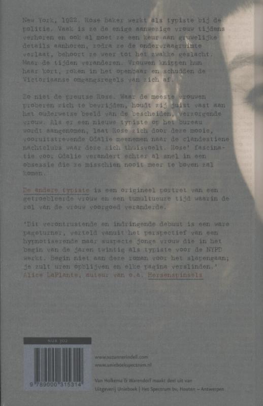 Achterkant van De andere typiste