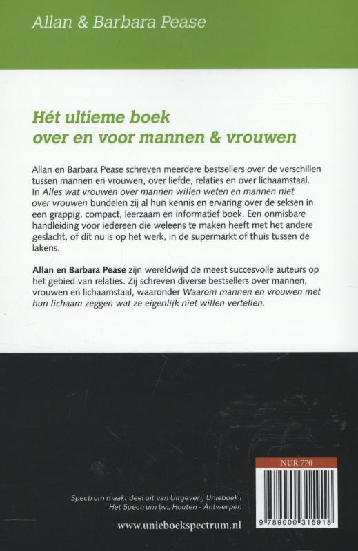Achterkant van Alles wat vrouwen willen weten over mannen