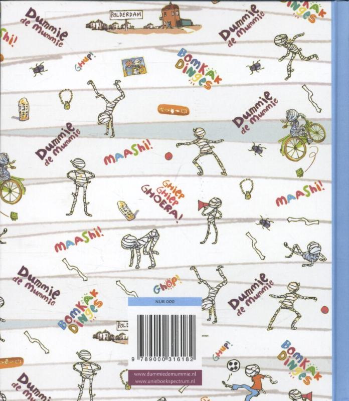 Achterkant van Dummie de Mummie Vriendenboek