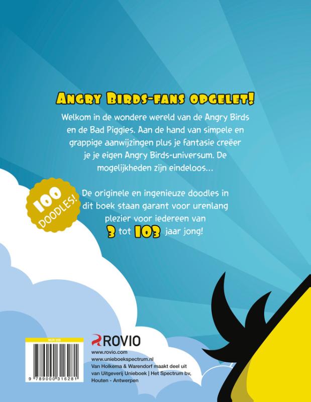 Achterkant van Angry Birds Het grote gele doodleboek