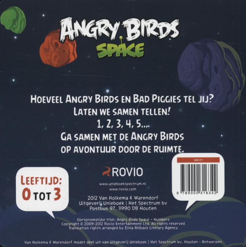 Achterkant van Angry Birds Space Cijfers