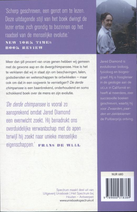 Achterkant van De derde chimpansee