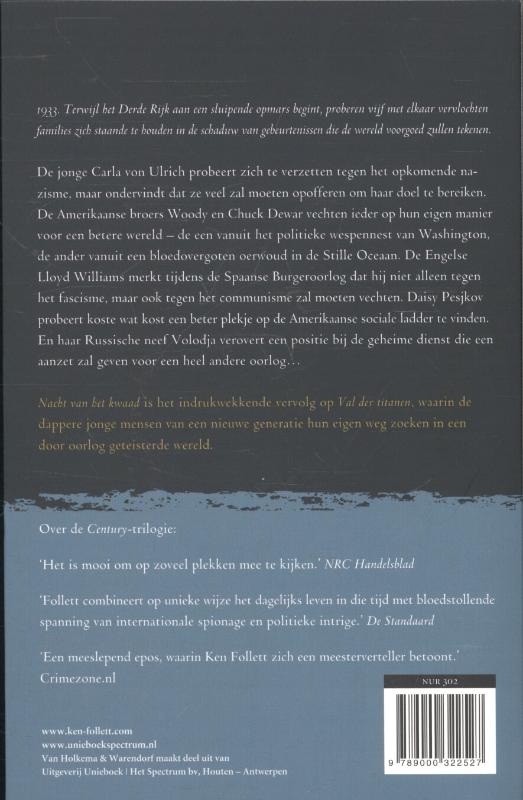 Achterkant van Nacht van het kwaad