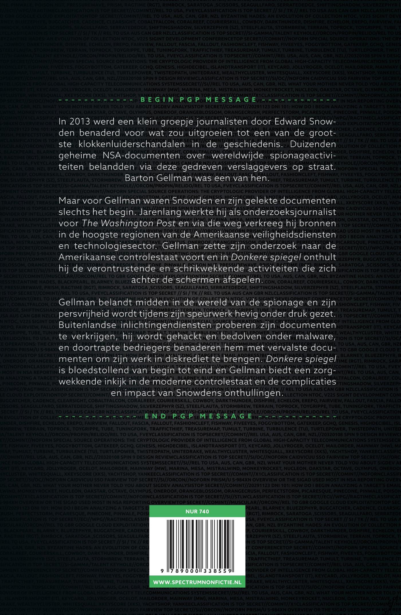 Achterkant van Donkere spiegel