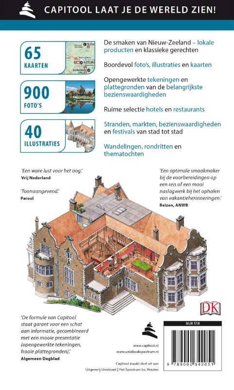 Achterkant van Nieuw Zeeland
