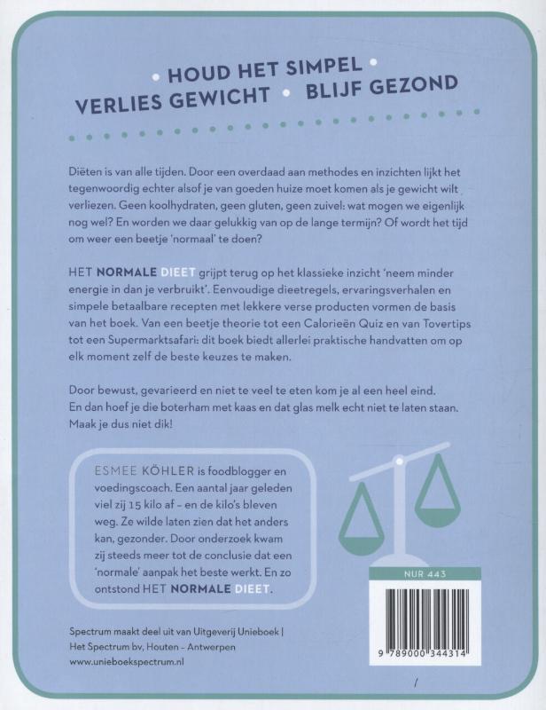 Achterkant van Het normale dieet