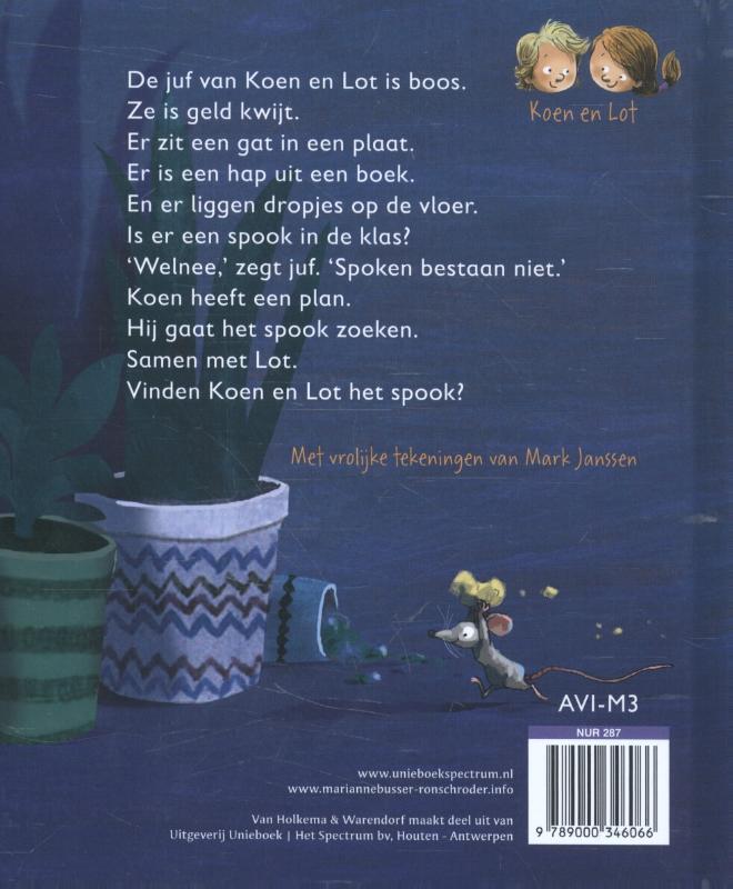 Achterkant van Een spook in de klas