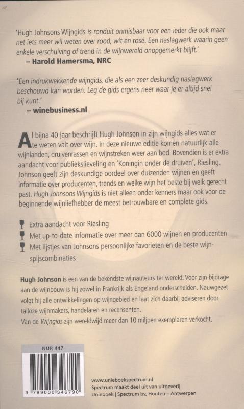 Achterkant van Hugh Johnsons Wijngids 2016