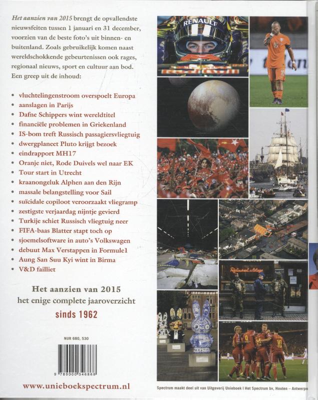 Achterkant van Het aanzien van 2015