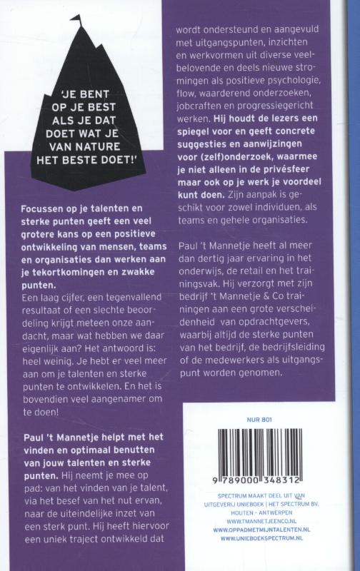 Achterkant van Op pad met mijn talenten