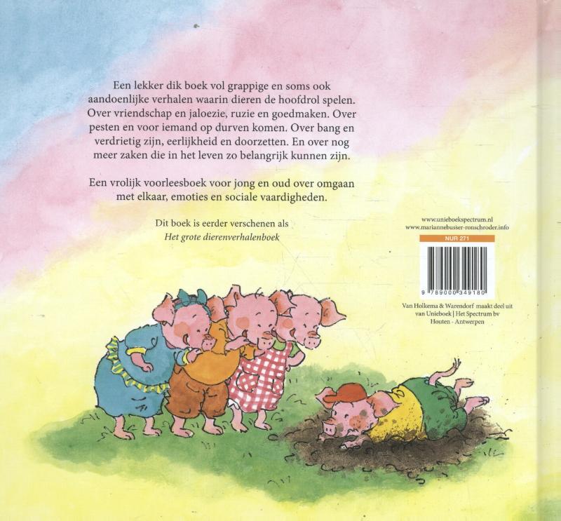 Achterkant van Voorlezen met de leukste dieren