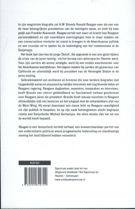 Achterkant van Reagan