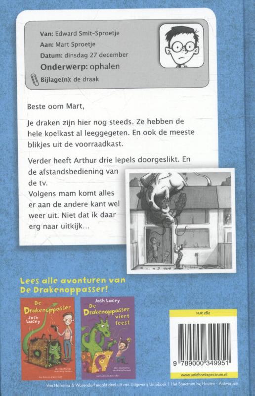 Achterkant van De drakenoppasser gaat op reis