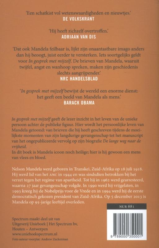 Achterkant van In gesprek met mijzelf