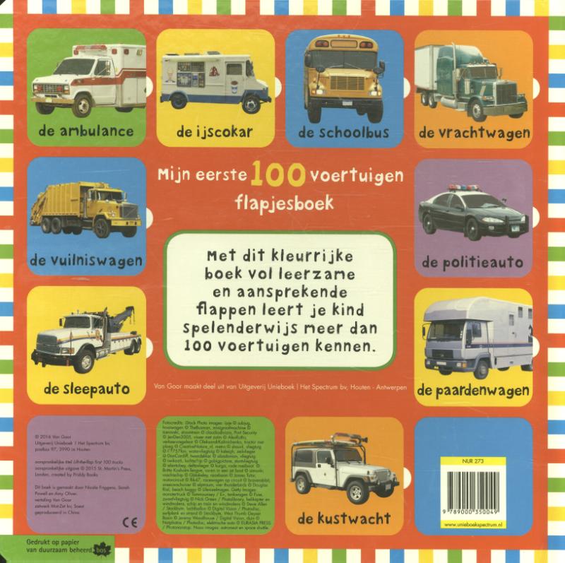 Achterkant van Mijn eerste 100 voertuigen