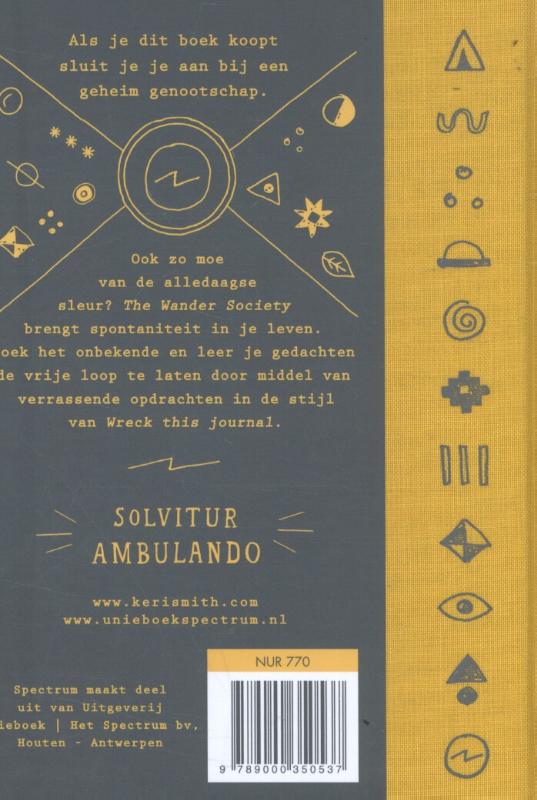 Achterkant van The wander Society