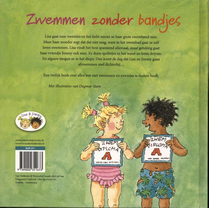 Achterkant van Zwemmen zonder bandjes