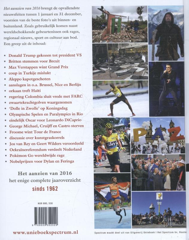 Achterkant van Het aanzien van 2016