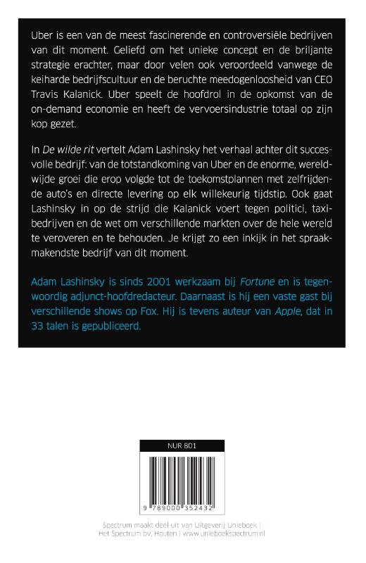Achterkant van De wilde rit