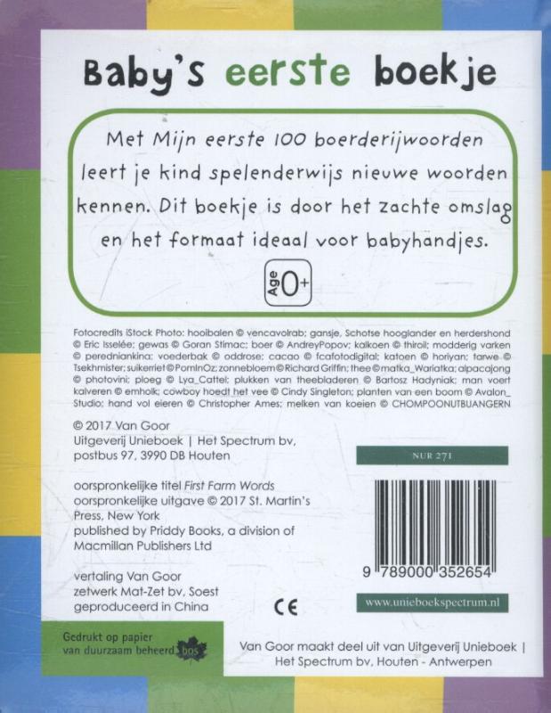 Achterkant van Mijn eerste 100 boerderijwoorden
