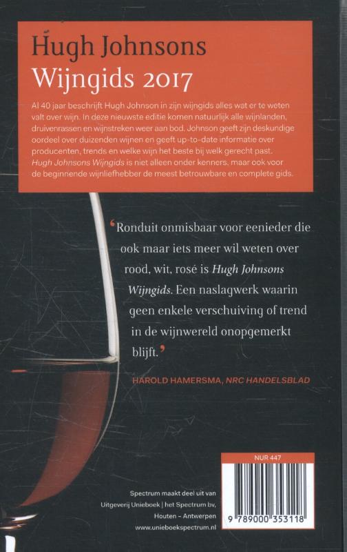 Achterkant van Wijngids 2017