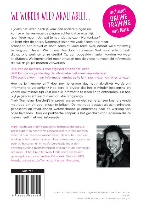 Achterkant van Lezen, weten en niet vergeten