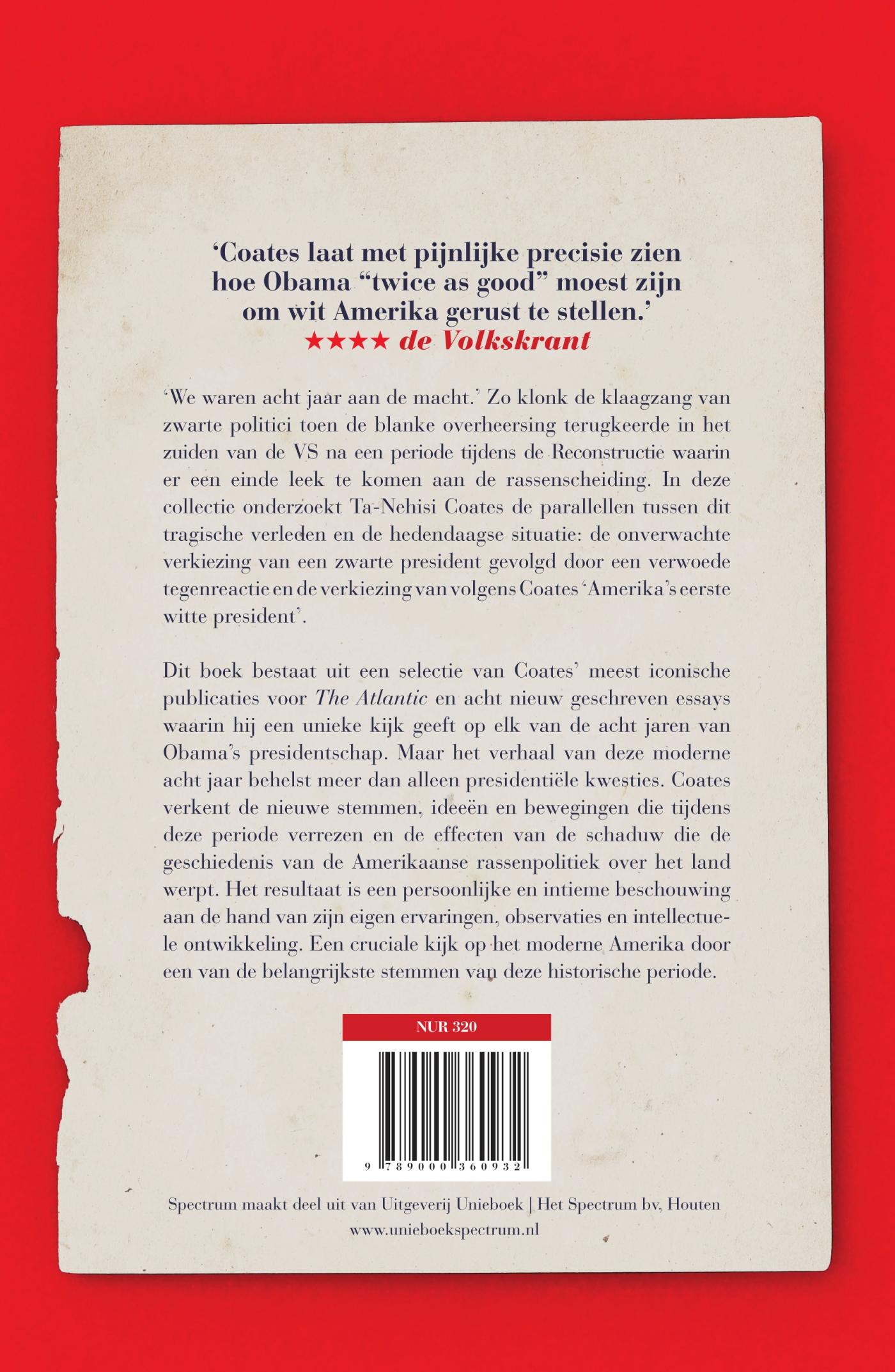 Achterkant van We waren acht jaar aan de macht