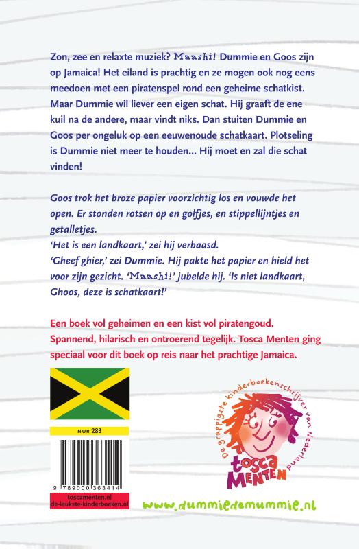 Achterkant van Dummie de mummie en de schat van Sohorro