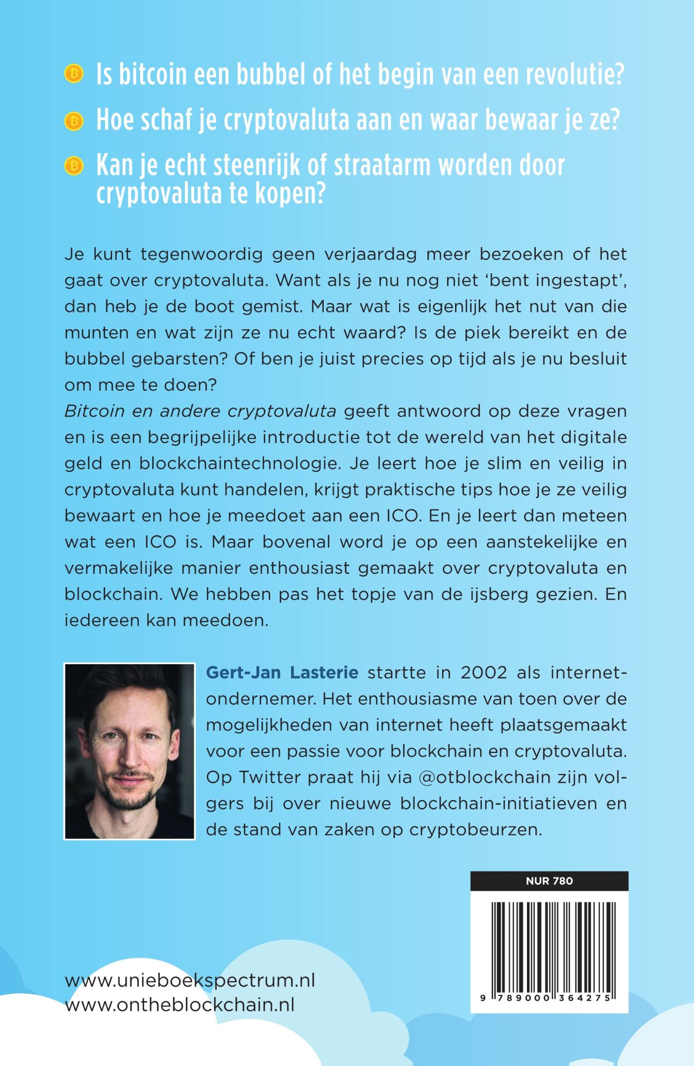 Achterkant van Bitcoin en andere cryptovaluta