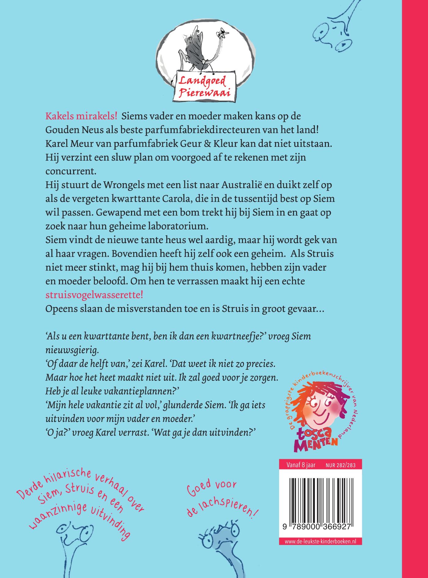 Achterkant van Siem en Struis en De waanzinnige schuimbom