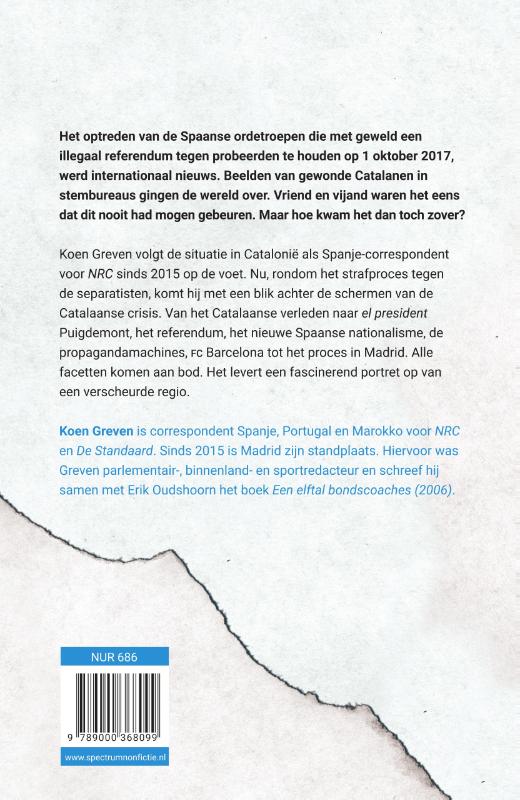 Achterkant van Verscheurd Catalonië