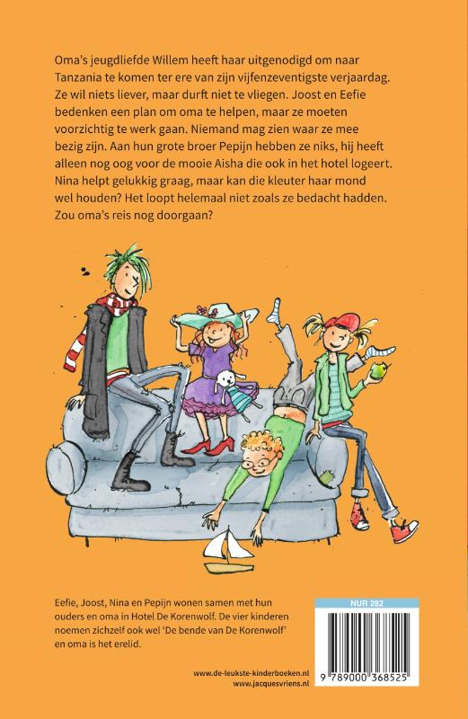Achterkant van De reis met de vliegende leunstoel