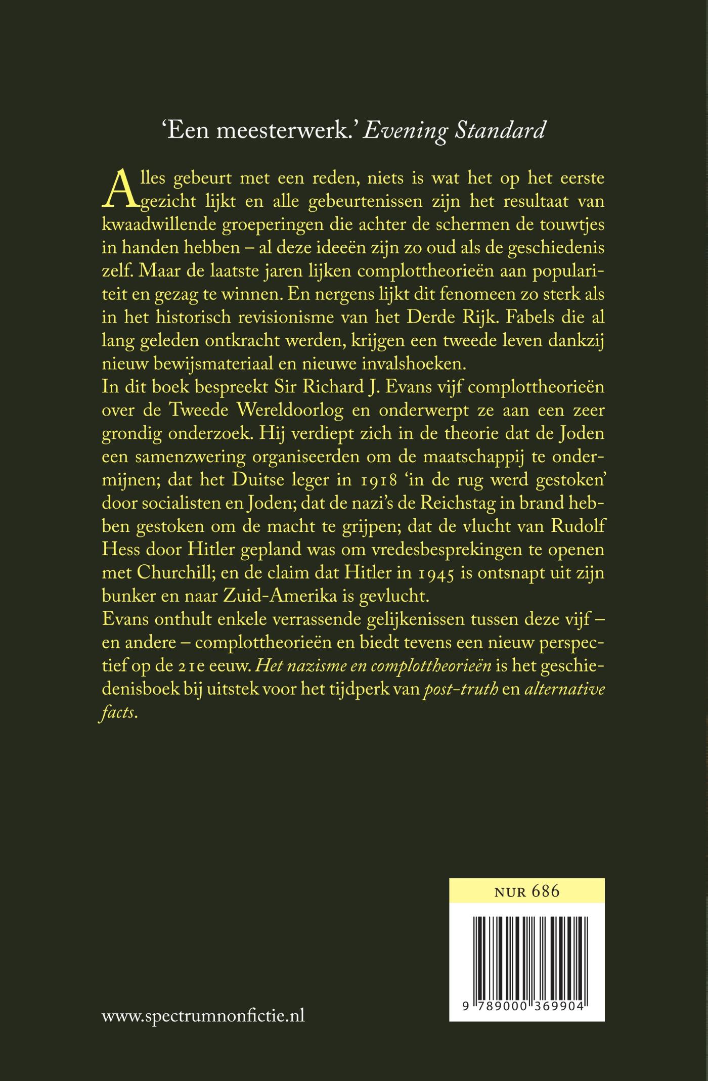 Achterkant van Het nazisme en complottheorieën
