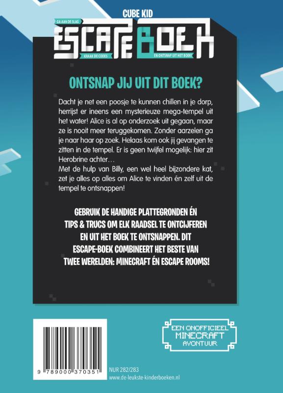 Achterkant van Escape boek