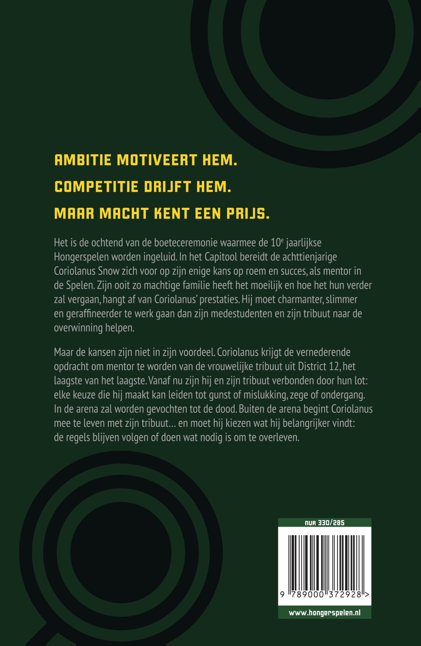 Achterkant van De ballade van slangen en zangvogels