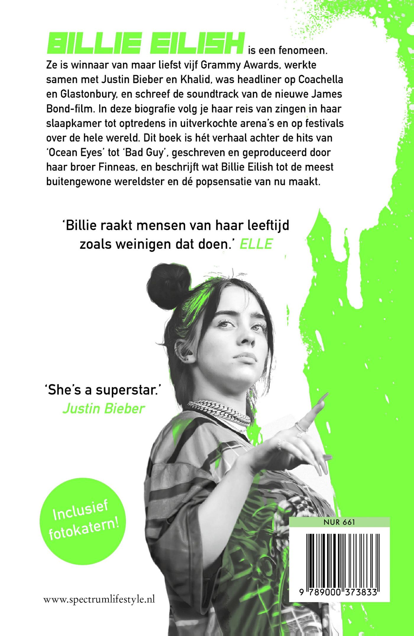 Achterkant van Billie Eilish