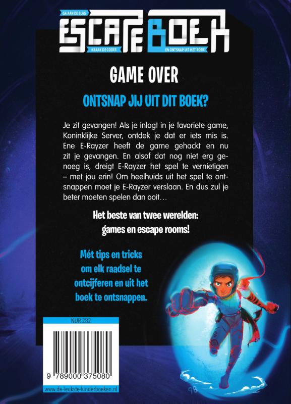 Achterkant van Escape boek - Game Over