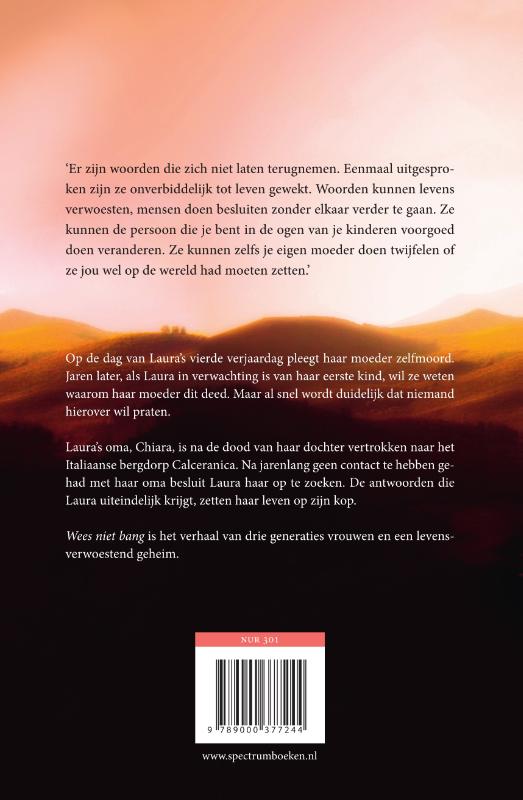 Achterkant van Wees niet bang