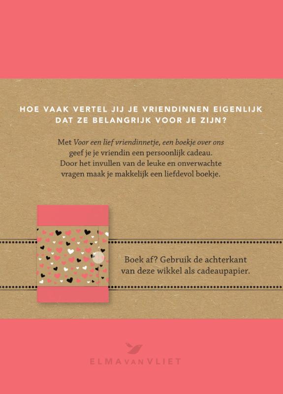 Achterkant van Voor een lief vriendinnetje