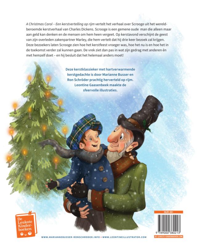 Achterkant van A Christmas Carol - Een kerstvertelling op rijm