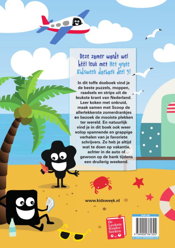 Achterkant van Het grote Kidsweek doeboek