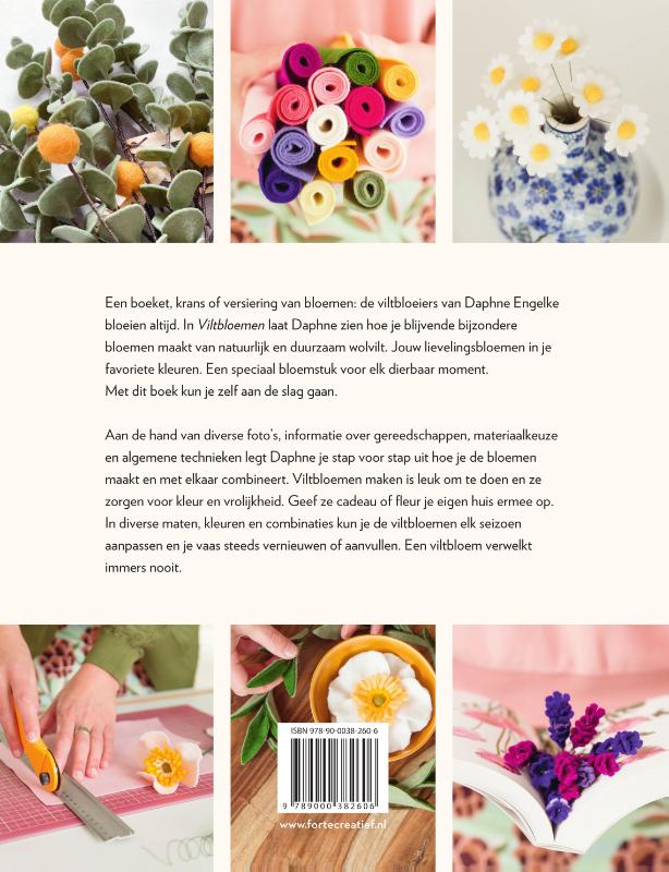 Achterkant van Viltbloemen
