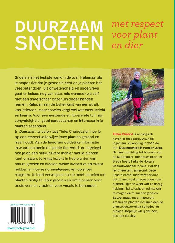 Achterkant van Duurzaam snoeien