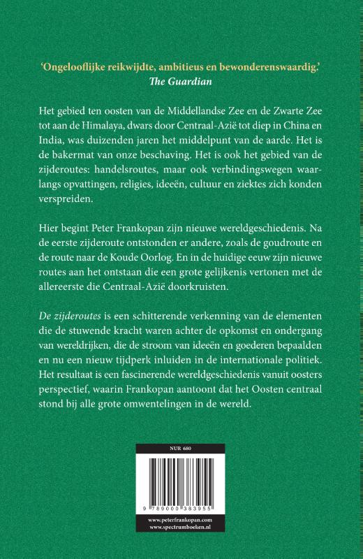Achterkant van De zijderoutes